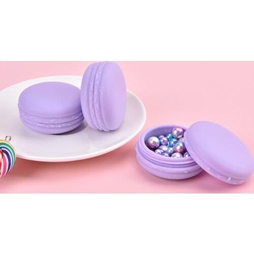 3pcs Candy Color Macarons Storage Box Portable Mini Gift Package Box Lovely Jewelry Package Box Case for Small Items 45*18mm