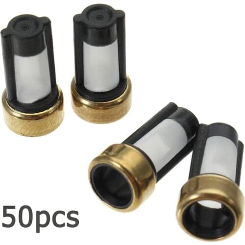 50pcs Universal Auto Fuel Injector Micro Basket Filter Fit For ASNU03C Injector Repair Kits 6*3*12mm