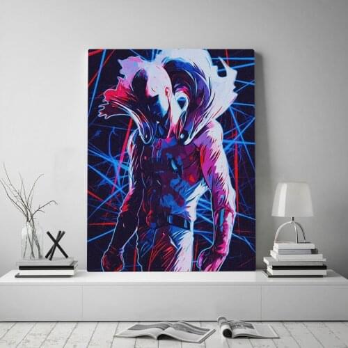 Anime OnePunchMan Saitama Poster Canvas Wall Art Decoration prints for living Kid Children room Home bedroom decor painting