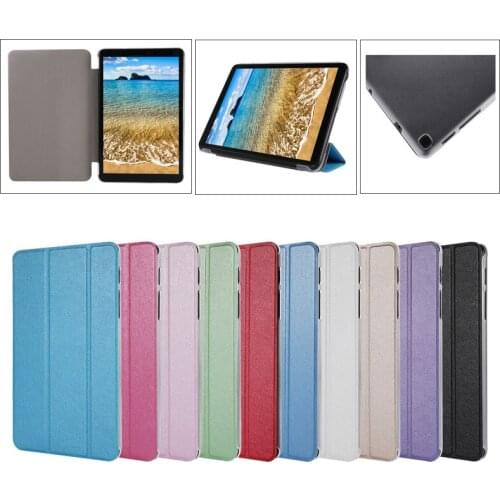 For Samsung Galaxy Tab A7 Lite 8.7 inch SM-T220 SM-T225 Transparent Leather Flip PU Stand Case For Samsung Tab A7 Lite 8.7