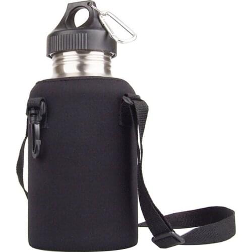 2L/2000ml Travel Stainless Steel Tea Water Bottle Carrier Mug Insulated Bag Holder