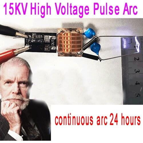 DC5-15V 7.4V to 15KV High Voltage Pulse Generator Super Arc Ignition Boost Coil Module 24 hours Long work lighter