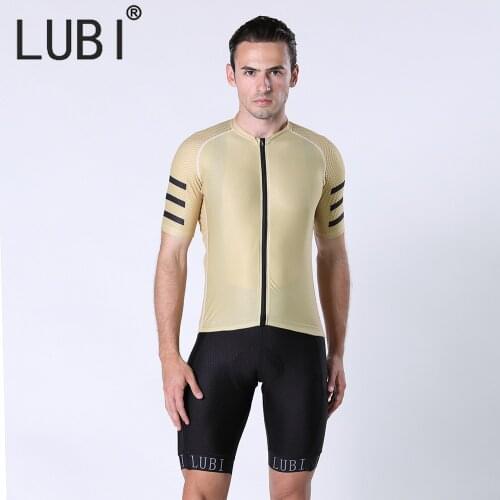 LUBI 2021 Pro Short Sleeve Cycling Jersey Set Man Mountain Bike Clothing Bib Shorts Kit MTB Bicycle Clothes Suit Downhill