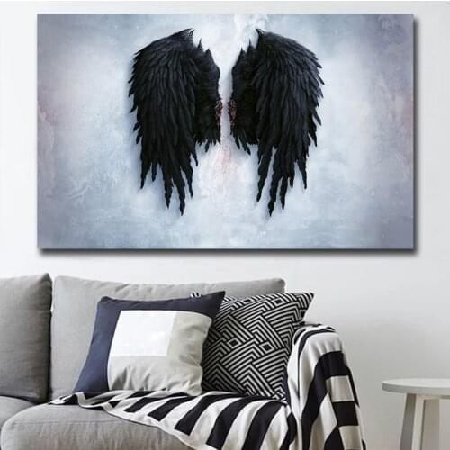 Angel Wings Art Canvas Paintings Angel Feather Wings Posters and Prints Cuadros Wall Art Picture for Living Room Home Decoration