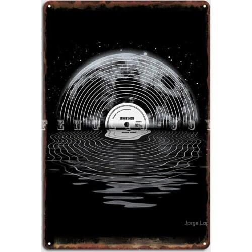 Moon Song Metal Sign Cinema Kitchen Wall Decor Home Funny Tin Sign Posters
