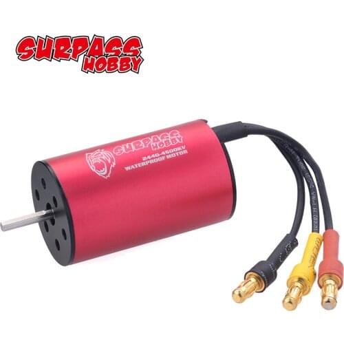 Surpass Hobby Waterproof 2440 4000KV 4600KV 6080KV Brushless Motor for Wltoys Traxxas Remo 1:16 1:18 RC Drift Racing Off-road