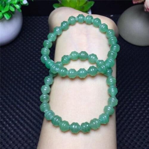 Natural Fashion Green Aventurine Bracelets Men Women Beads Girls Single Circle Crystal Couple