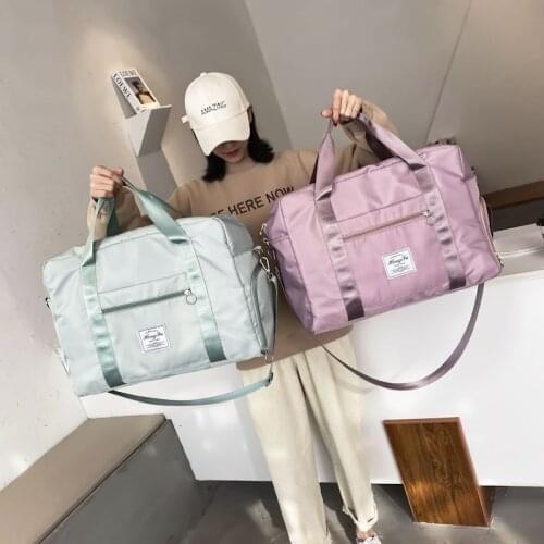 New Gym Yoga Bags Pink Dry Wet Combo Swimming Blosa Weekend Duffle Bag Women Big Lightweight Handbags Female Travel Sac De Sport