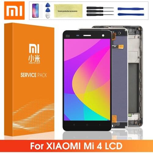 Original LCD For Xiaomi Mi 4 M4 Mi4 LCD Display + Touch Screen Digitizer Assembly with Frame Replacment For Xiaomi mi4 lcd