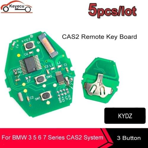 KEYECU 5 Pcs/lot KYDZ CAS2 Remote Key Board 3 Button 315MHz/433MHz/868MHz/315LP ID7944 Chip for BMW 3 5 6 7 X3 X5 With Battery