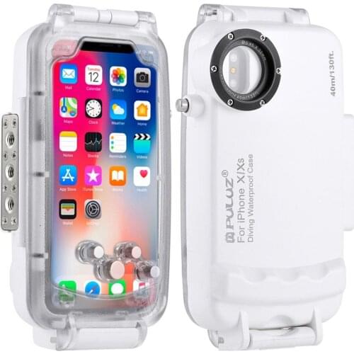 PULUZ for iPhone XS/ X/XSMAX/XR Underwater Housing 40m/130ft Diving Photo Video Phone Protective Case for Swimming Surfing
