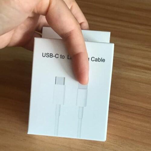 Empty White Paper Retail Package Box for Iphone 12 18W 20W PD Cable Display Boxes 50pcs free Post