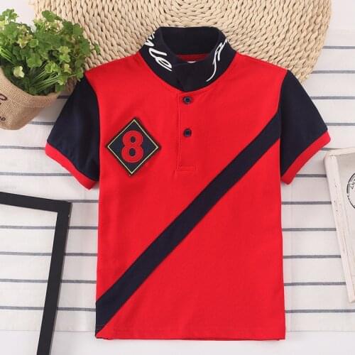 Kids Polo Shirt Baby Boys 2021 Sports Tops Fashion Patchwork Boy Shirt Boys Clothes 2 3 4 5 6 7 8 9 10 11 12 13 14 Years