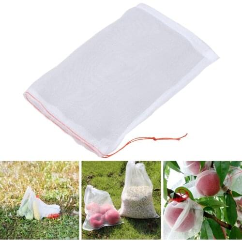 100pcs Netting Bags Garden Fruit Barrier Cover Bags for Grape Flower Seed Vegetable Protect from Insect Mosquito Bug Garden Tool