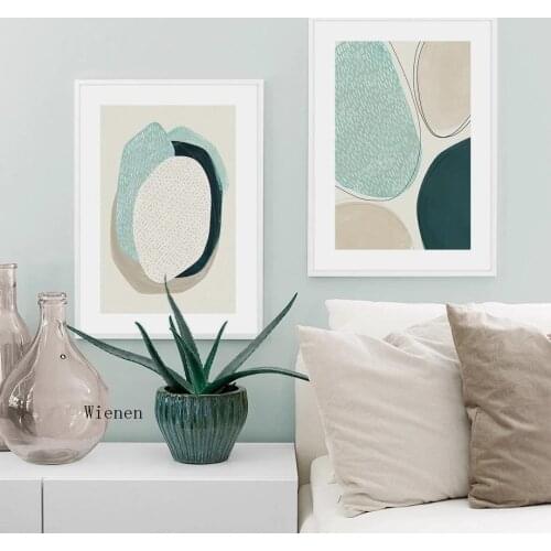 Modern Simple Abstract Line Color Block Poster Wall Art Canvas Painting Prints Wall Pictures for Living Room Home Decoration