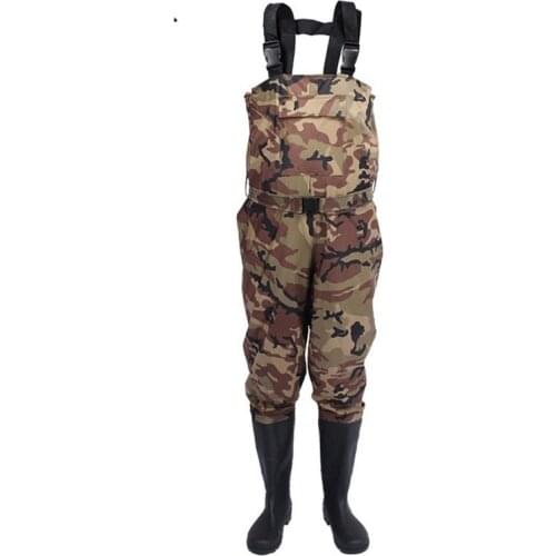 Outdoor Camouflage Hunting Farming pants Euro 38-47 Men Waterproof Anti-wear Waders Pants Boots Fishing Suspender Jumpsuit A9252