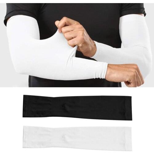 Unisex Solid Color UV Protection Outdoor Cycling Fingerless Arm Sleeves Cover Cycling Fingerless Arm Sleeves Cover Cycling Finge