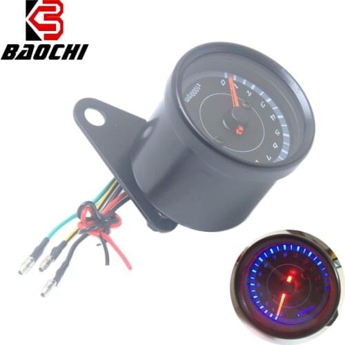 Refit Universal Motorcycle Electric Speedometer Tachometer Escape Moto LED Backlight for Harley Vintage Scooter CG125 Cafe Racer