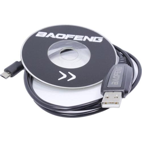 Baofeng BF-T1 USB Programming Cable Cord CD Firmware For BAOFENG BF-T1 Mini Walkie Talkie BF-9100 Mobile Radio Accessory