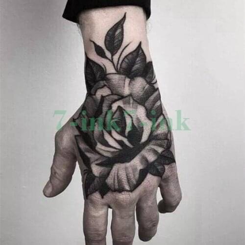 Waterproof Temporary tatoo stickerss blackcool flower tatouage temporaire Water Transfer fake tatoo flash tatto for men women