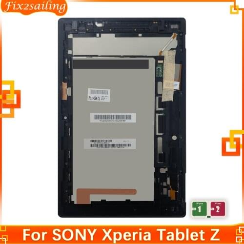For Sony Xperia Tablet Z 10.1" SGP311 SGP312 SGP321 LCD Display Touch Screen Digitizer Panel Assembly with Frame 100% Tested