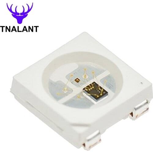 DC5V WS2812B RGB 10-1000PCS LED Chip 5050SMD Black/White PCB WS2812 Individually Addressable Chip Pixels DC5V