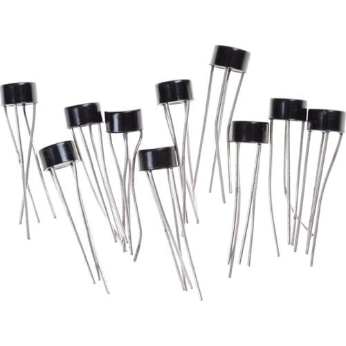 Rectifiers Electronic 10 PCS 2W10 4Pin Single Phases Bridge Diode Rectifier 2A 1000V Roundness