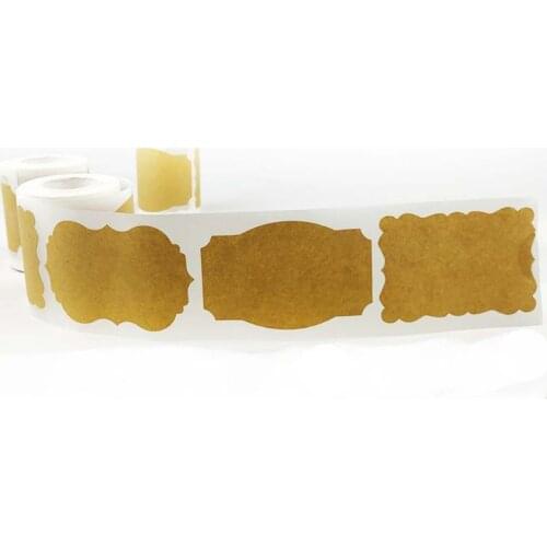 100pcs/roll DIY Blank Kraft Label Handmade Baking Seal Stickers Gift Tag for Jar 896A