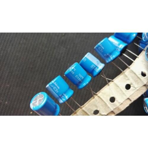 2020 hot sale 10pcs/30pcs 47UF/63V Japan nichicon electrolytic capacitor 63V47UF 10X12 BT high temperature 125C free shipping
