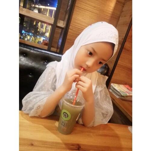 24 pieces/lot) small girls muslim hijab kids islamic scarf assorted colors XHGT025a