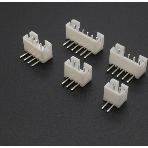 30Pcs PH 2.0mm 2 3 4 5 6 7 8Pin Right-Angle JST Socket Male Connector White 90 Degree Foot Needle Holder PH 2.0 MM
