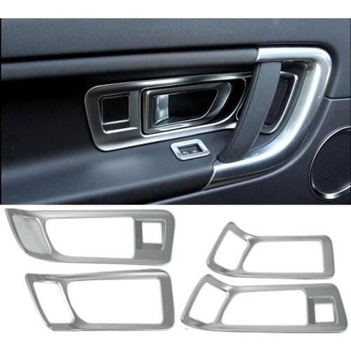 4Pcs ABS Matte Inner Side Door Handle Bowl Cover Trim For Land Rover Discovery Sport 2015-2017 Interior Accessories Car Styling