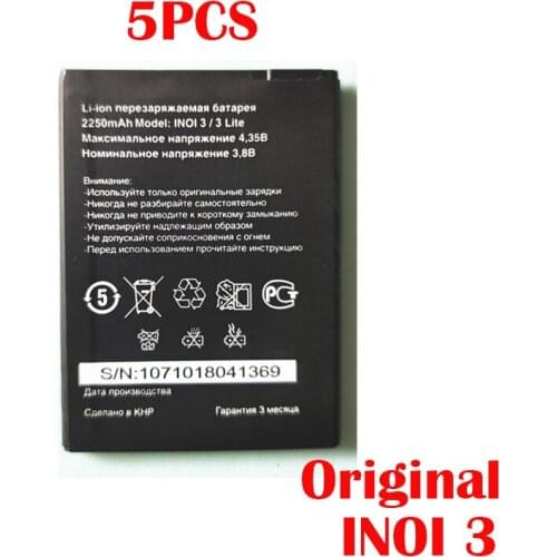 Original 5PCS 2250mAh inoi3 Battery For INOI 3 Lite INOI3 Lite Phone In Stock NEW Production High Quality Battery+Tracking Code