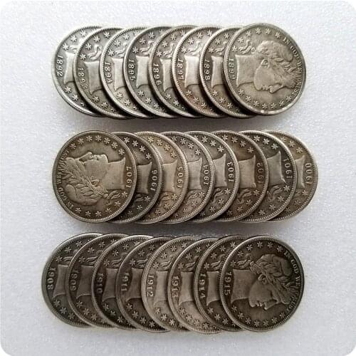 Antique Crafts United States 1892-1915 Full Set S Version 24 Silver Dollar Commemorative Collection Coin Gift Lucky Coin