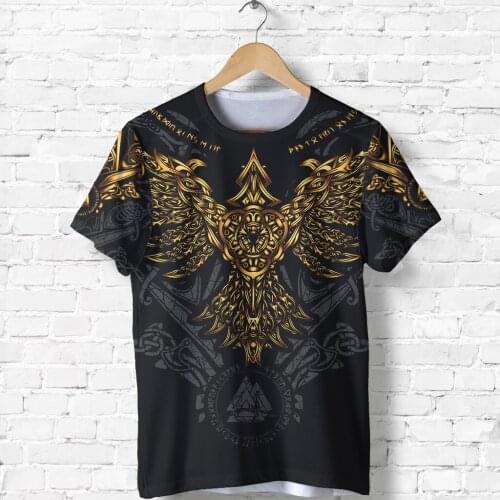Summer Hipster Men t-shirt Viking Wolf And Dragon Tattoo 3D Printed Harajuku Short sleeve T shirt Unisex Casual tops TX0191
