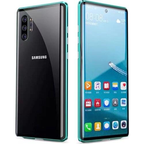 Double Sided Glass Magnetic Metal Case For Samsung Galaxy S20 FE S20 Ultra S10 S9 S8 Plus A10 A50 A51 A71 4G Magnetic Phone Case