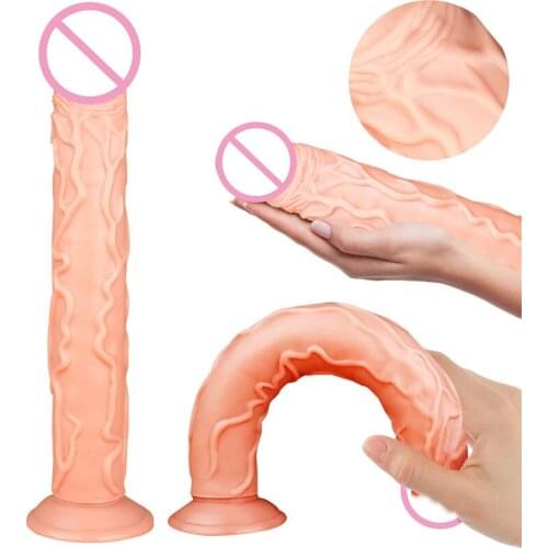 340*55mm Soft Huge Realistic Penis Dildo Super Large Real Dick Masturbator Big Dildo With Suction Cup Adults Sex Toys For Women
