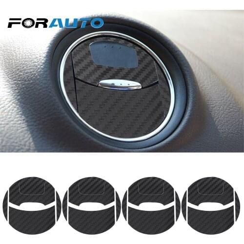 FORAUTO 4PCS/Set Car Air Conditioner Outlet Stickers Protection Decal Carbon Fiber Decorative For Ford Mondeo MK3 Car-styling