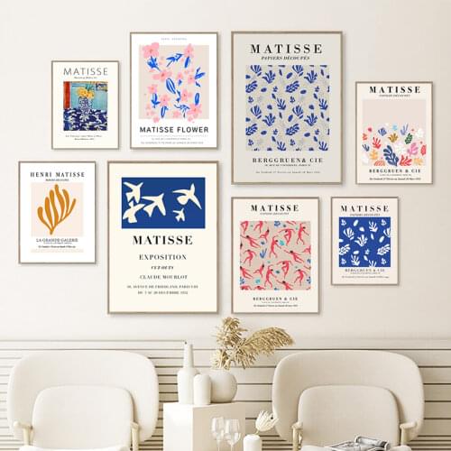 Henri Matisse Artwork Prints Exhibition Posters Abstract Canvas Painting Wall Hangings Pictures Home Gallery Decor