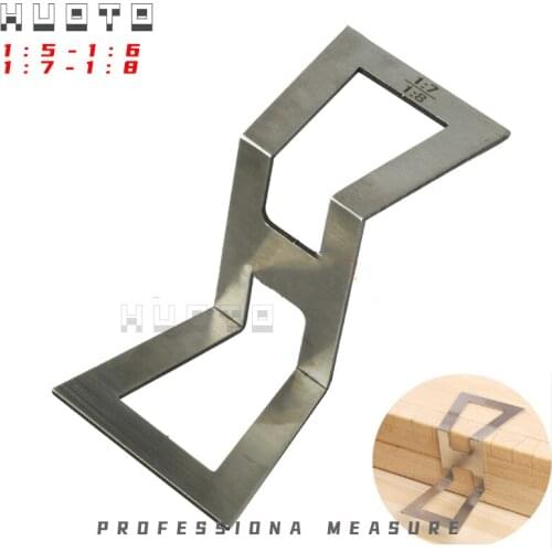 Stainless steel Dovetail Gauge Dovetail Marker Hand Cut Wood Joints Gauge Dovetail Guide Marking size 1:5-1:6 1:7-1:8