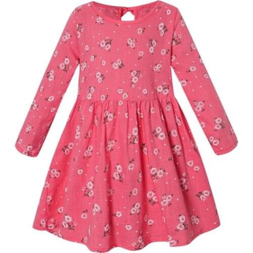 2020 The New Cat Applique Girls Dresses Cotton Princess Long Sleeve Baby Dress Animals Children Costume Party Cute Girls Dresses