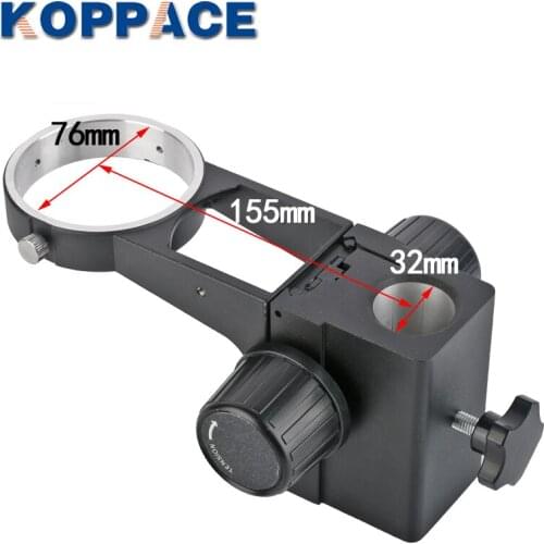 KOPPACE KP-A1 Black Stereo Microscope Focusing Bracket Lens Diameter 76mm Microscope Focusing Rack 32mm Column Diameter