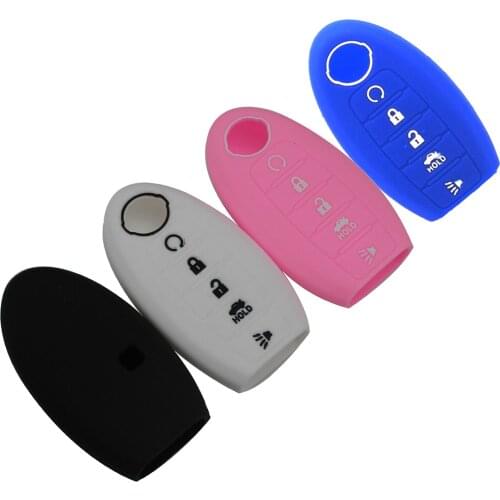 Kutery 10PCS Silicone Colorful Remote Key Cover Case 5BTN For Nissan Rouge/Maxima/Altima/Sentra/Murano L518 Protect Replacement