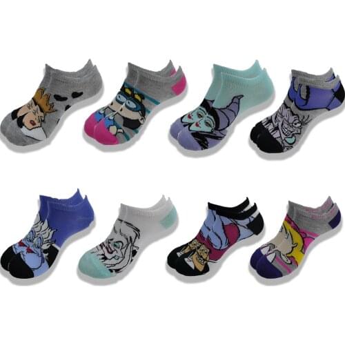 Fashion Cartoon Printed Mens and Womens Boat Socks Breathable Invisible Low Ankle Soft Comfortable Socks in Summer