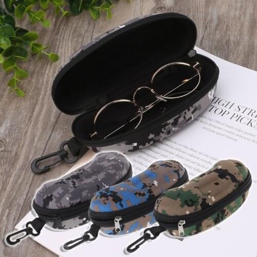 Fashion Glasses Box Zipper Portable Camouflage Sunglasses Case Optical Eyewear Accessory