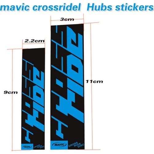 Mavic-crossridel MTB bike flower stickers MTB Wheels crossridel Hubs Stickers Glossy Decoration Front And Rear Hubs stickers