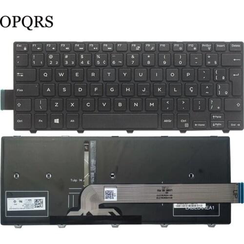 New Brazil Laptop Keyboard For DELL 14-3000 5000 14MR MD PD LR 3446 3447 3442 5442 5447 BR keyboard with backlight