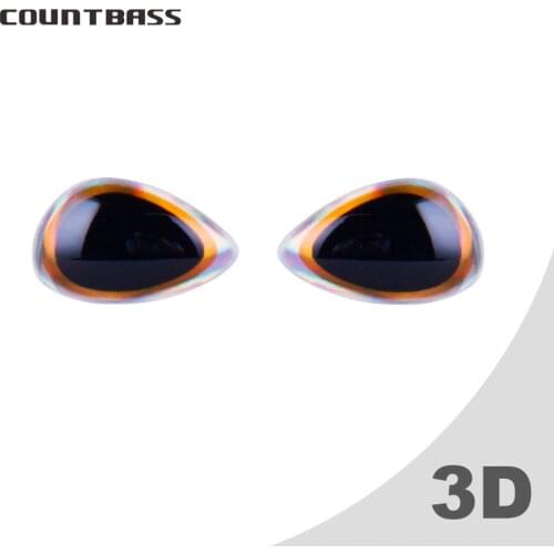 Special 3D Holographic Fishing Lure Eyes,Gold Rims 3D Fishing Lure Eyes