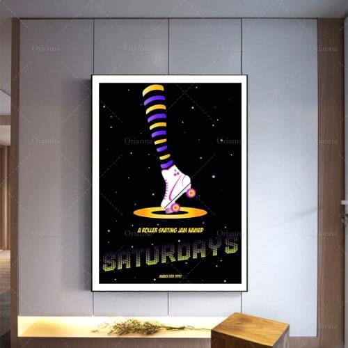 A Rolling Skating Named Saturdays Poster Hip Hop Print- Band Poster Modern Home Minimalism Bedroom Decoration Canvas Painting
