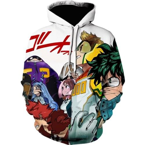 Hip Hop hoodie 3D print My Hero Academia Hoodies 2021 Novelty Sweatshirts Leisure Men/Women Streetwear Long Sleeve cool Coats